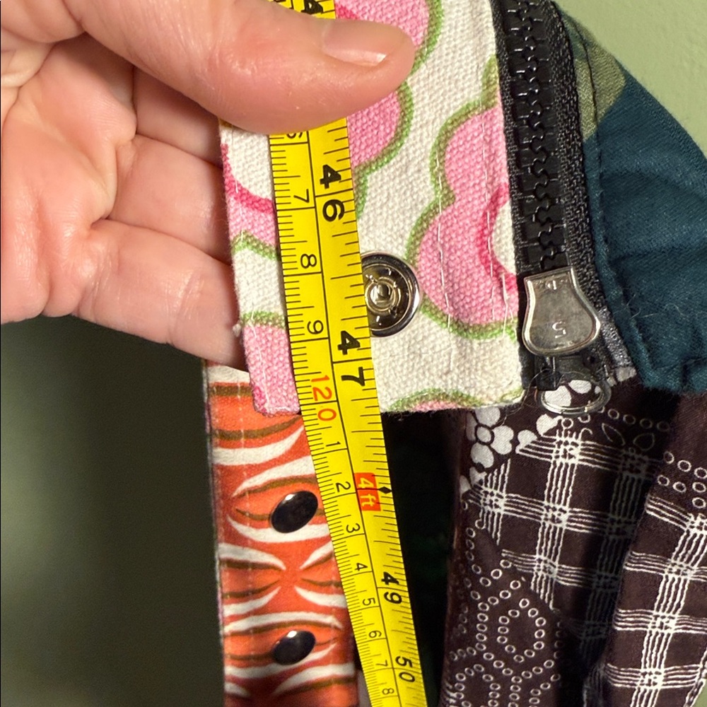 Patchwork Floral Mini Skirt in Teal, Pink & Green - Picture 14 of 16